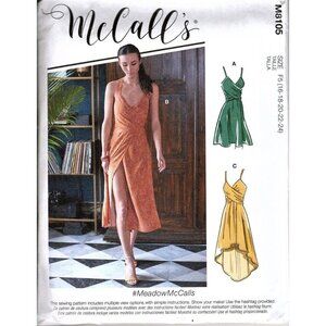 McCall's M8105 Misses 16 to 24 Easy Dresses Uncut Sewing Pattern